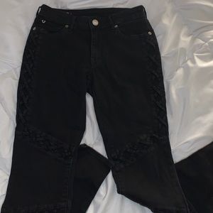 Authentic True Religion criss cross style jeans